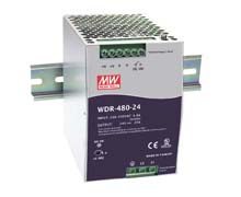 Meanwell WDR-480-48 - PSU DINrail Vin 180-550Vac Vout 48Vdc/10A WDR-480-48